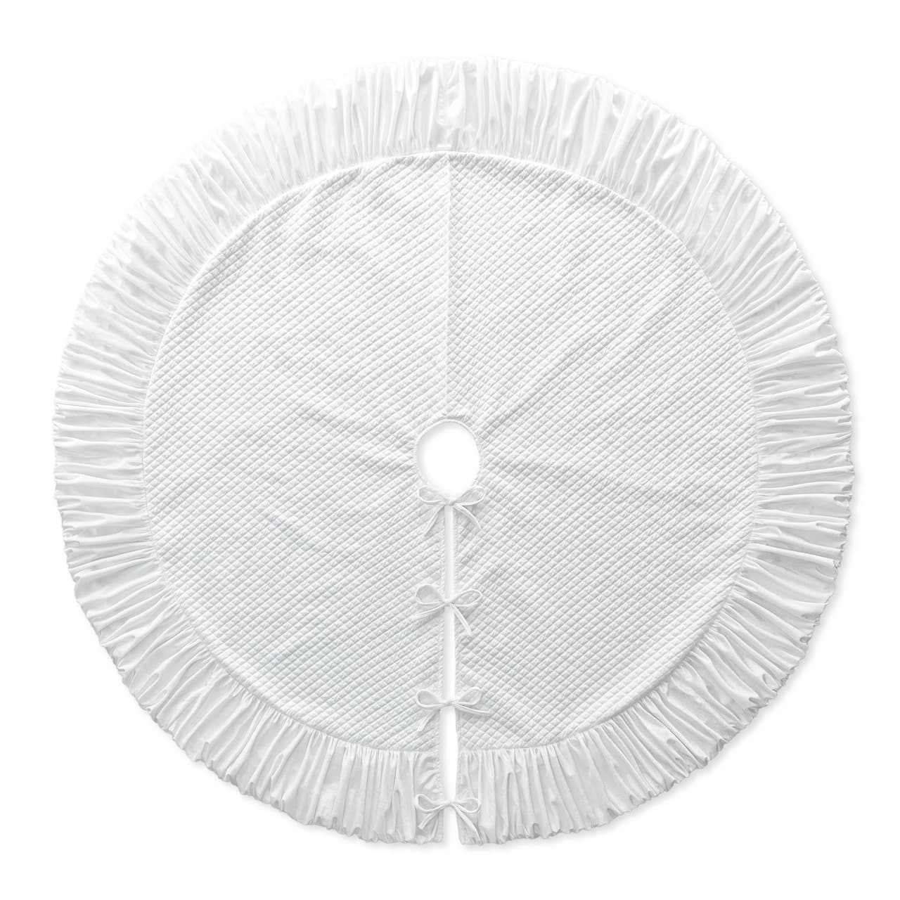Glitzhome® Deluxe Velvet Ruffled Christmas Tree Skirt